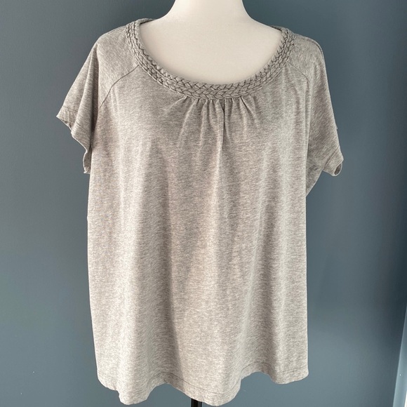 Grey Cotton Top - Plus Size Large - Picture 2 of 7